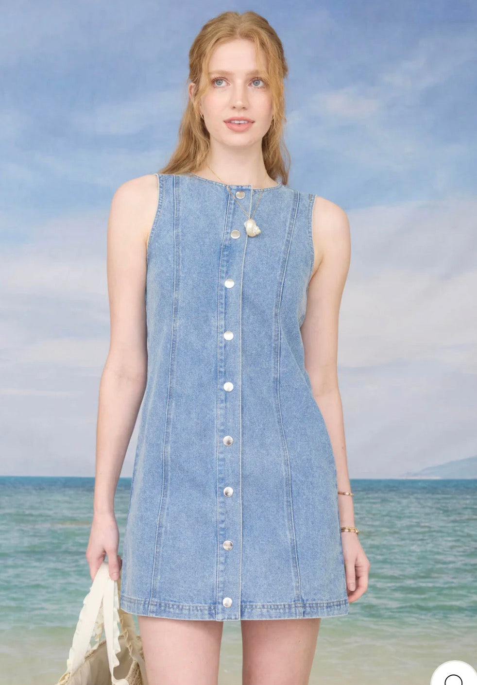 The Coastal Denim Mini Dress