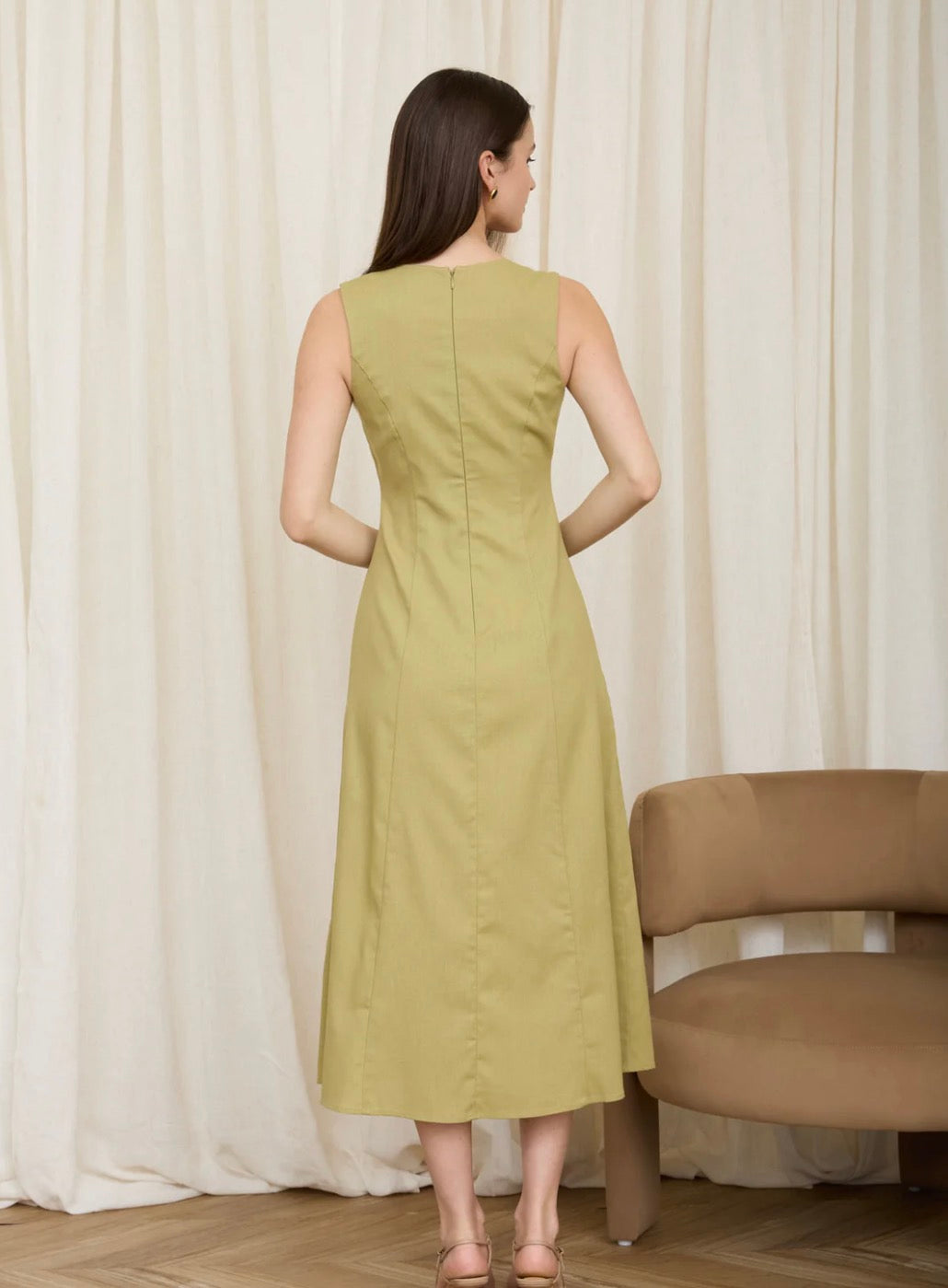 The Olive Muse Midi Dress